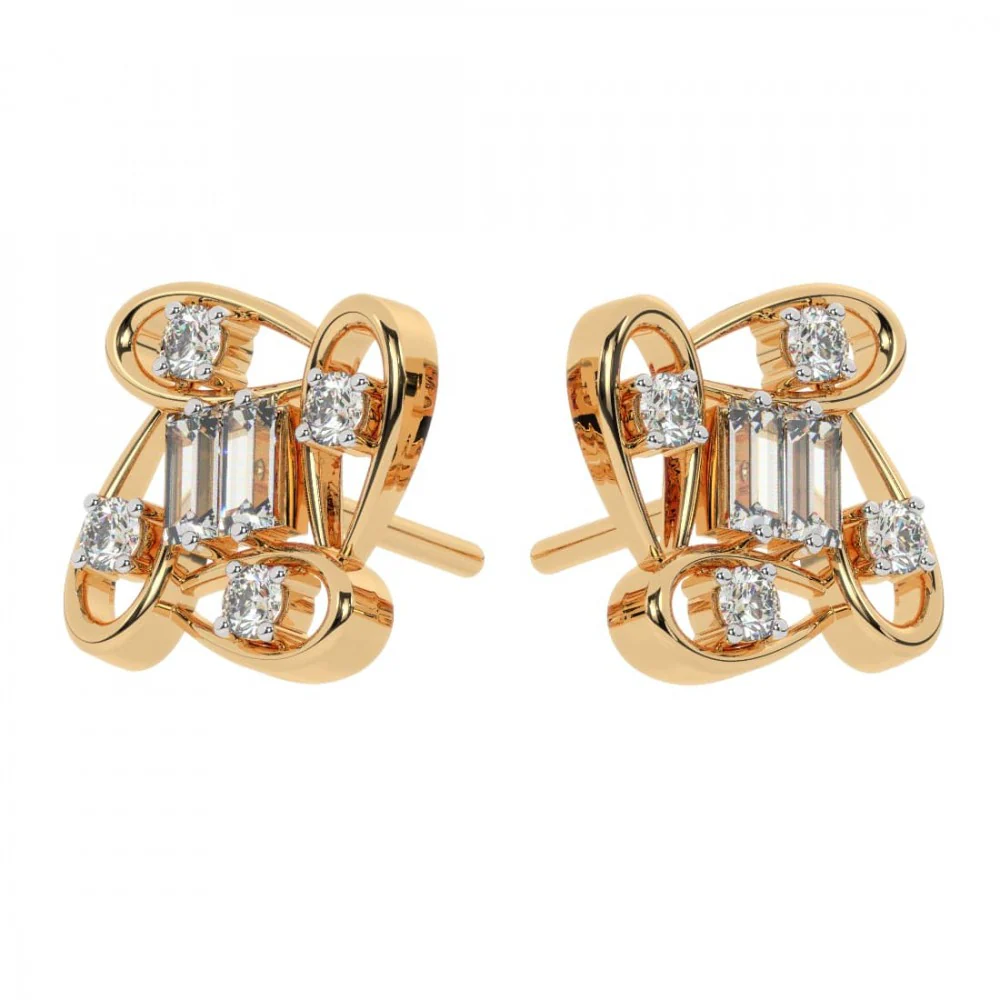 22KT (916) Yellow Gold Earring For Women - Image 10