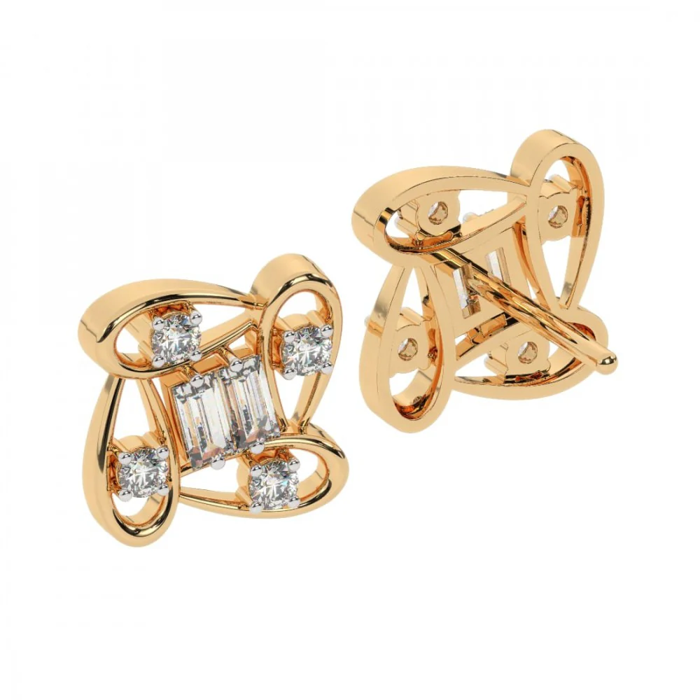 22KT (916) Yellow Gold Earring For Women - Image 2