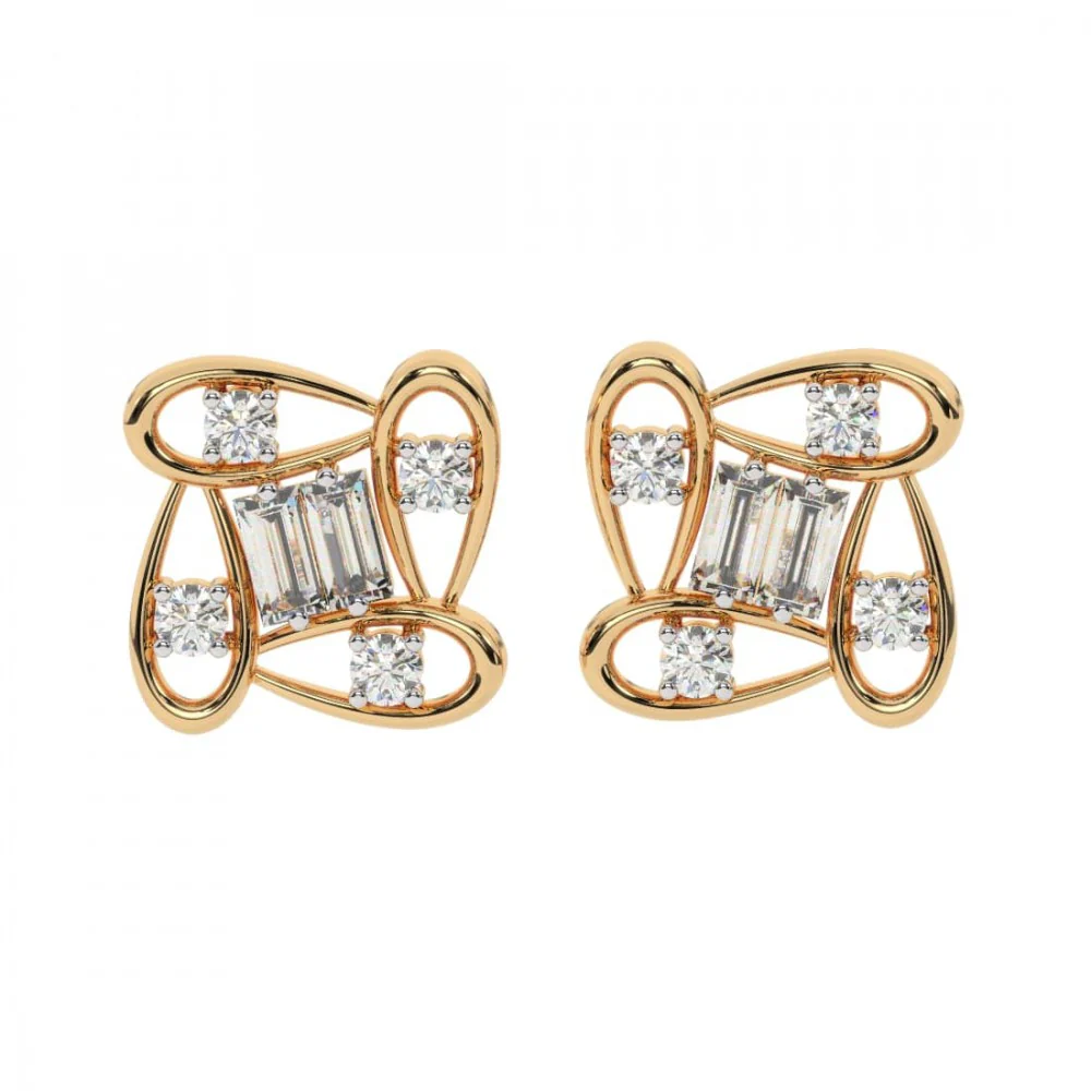 22KT (916) Yellow Gold Earring For Women - Image 3