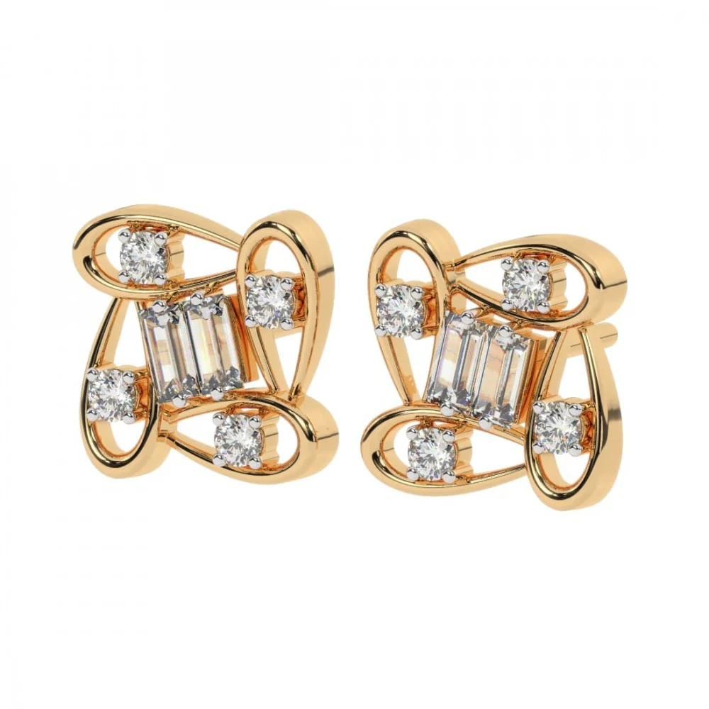 22KT (916) Yellow Gold Earring For Women - Image 8