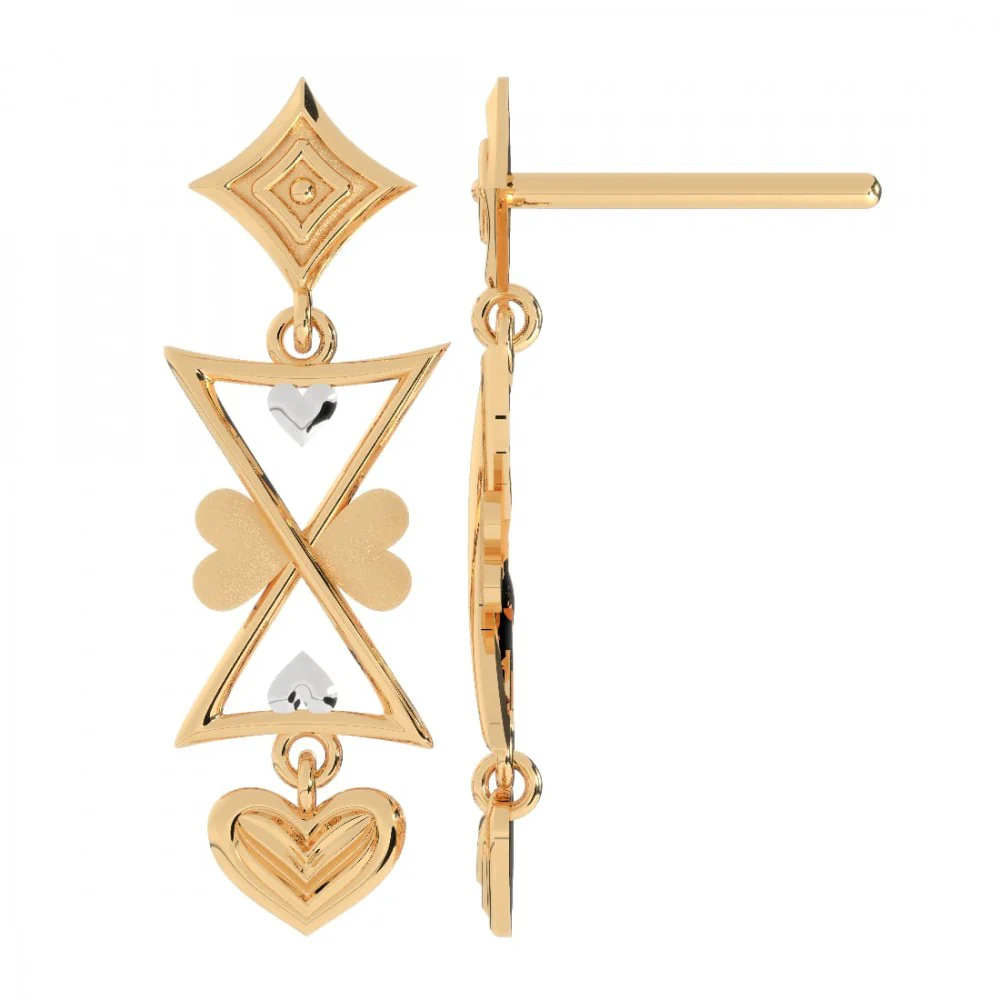 22KT (916) Yellow Gold Earring For Women - Image 3