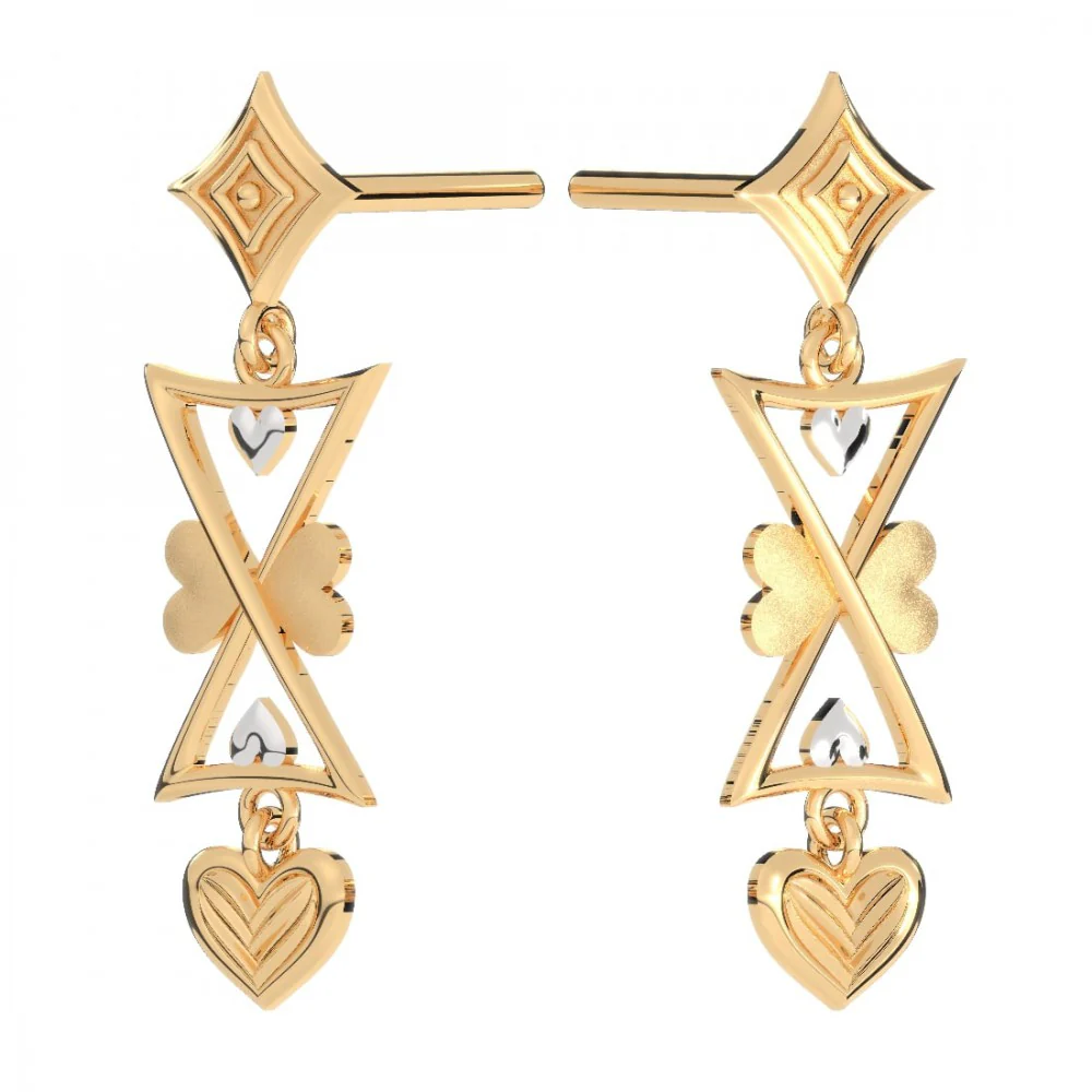 22KT (916) Yellow Gold Earring For Women - Image 9