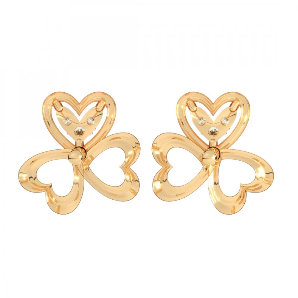 22KT (916) Yellow Gold Earring For Women - Image 10