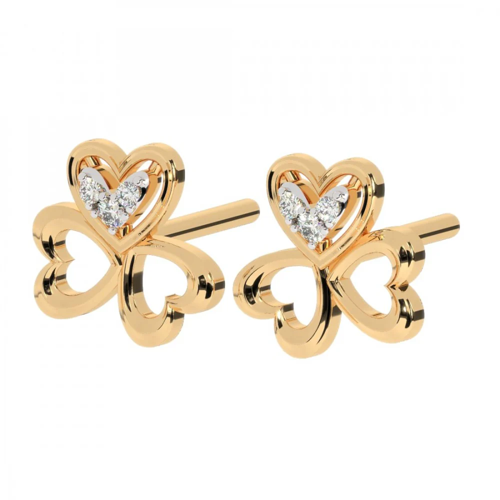 22KT (916) Yellow Gold Earring For Women - Image 4