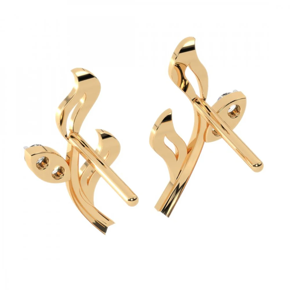22KT (916) Yellow Gold Earring For Women - Image 4