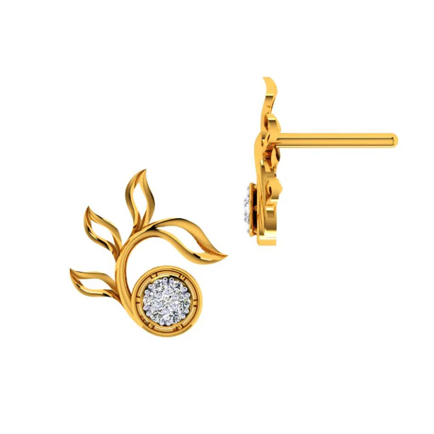 22KT (916) Yellow Gold Earring For Women - Image 4