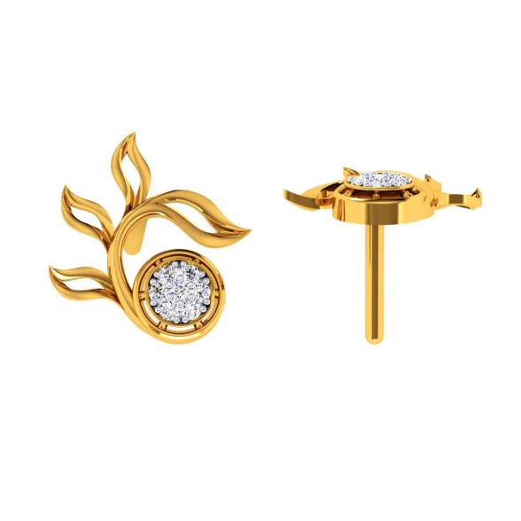 22KT (916) Yellow Gold Earring For Women - Image 8