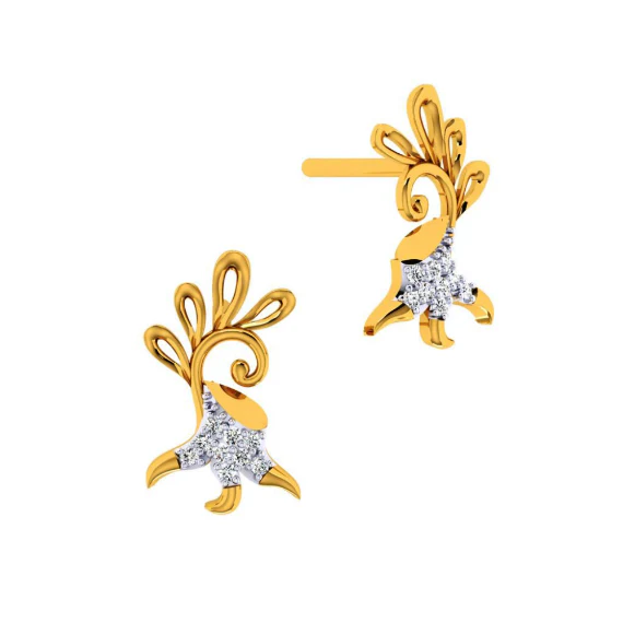 22KT (916) Yellow Gold Earring For Women - Image 2
