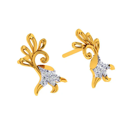 22KT (916) Yellow Gold Earring For Women - Image 5