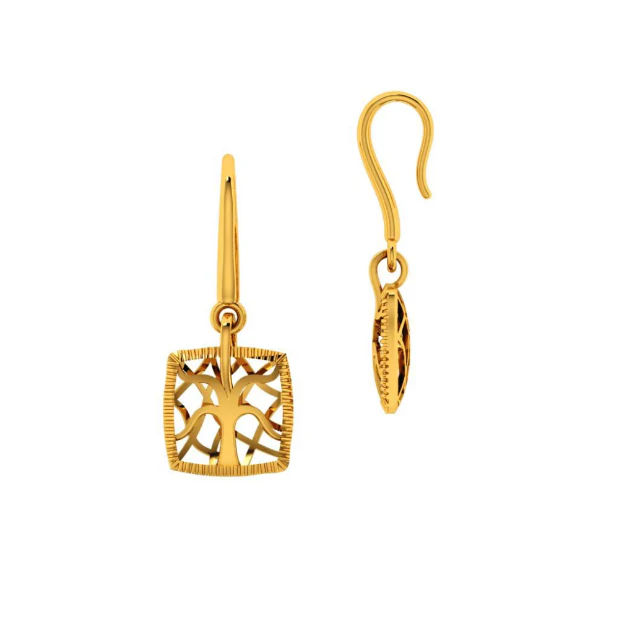 22KT (916) Yellow Gold Earring For Women - Image 2