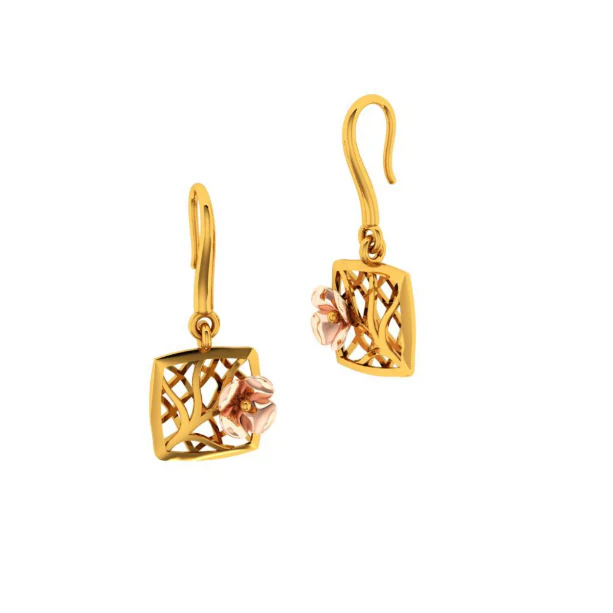 22KT (916) Yellow Gold Earring For Women - Image 6