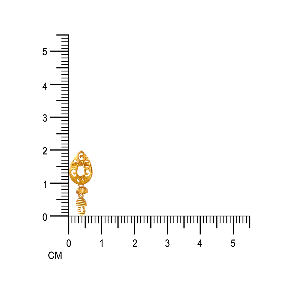 22KT (916) Yellow Gold Earring For Women - Image 5