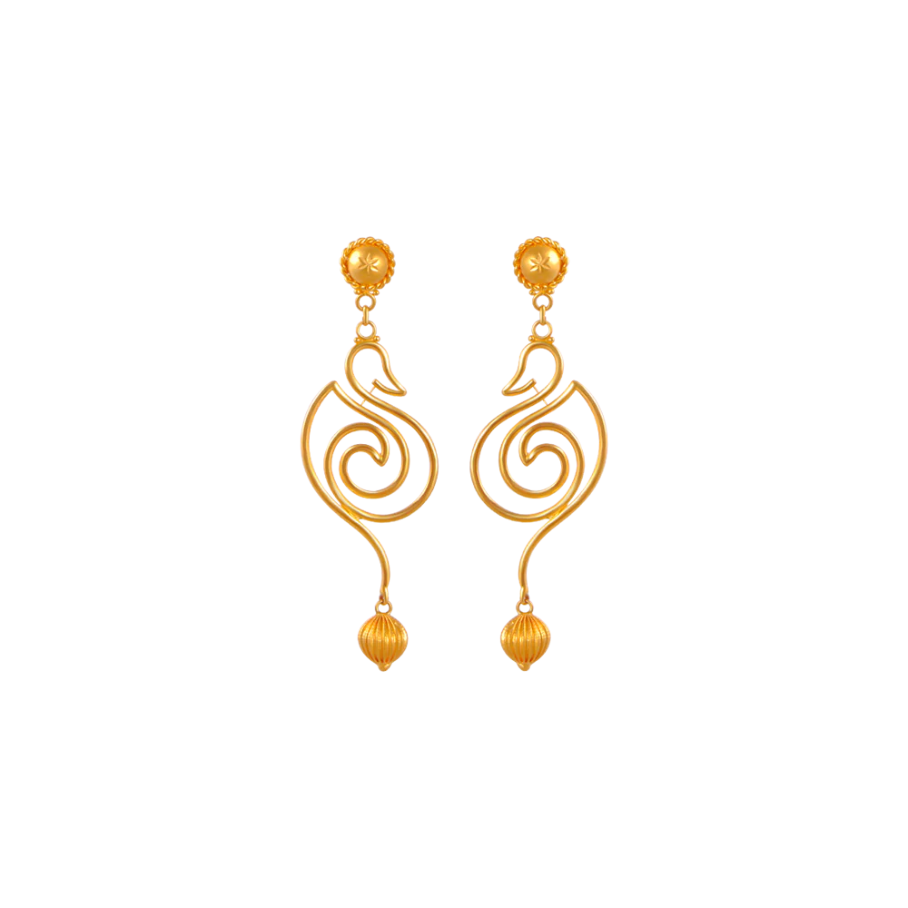 22KT (916) Yellow Gold Earring For Women - Image 2