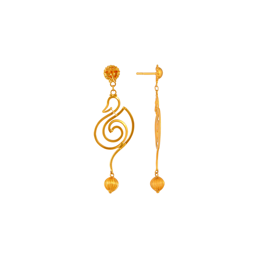 22KT (916) Yellow Gold Earring For Women - Image 3