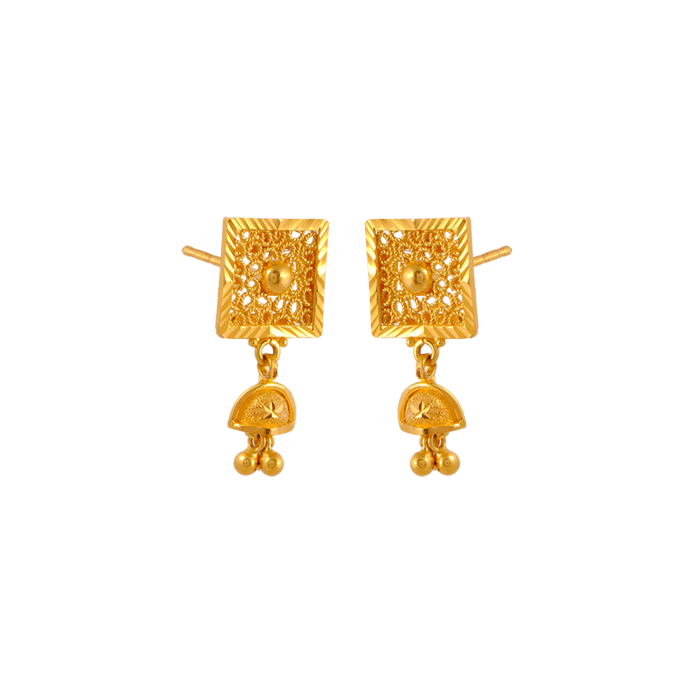 22KT (916) Yellow Gold Earring For Women