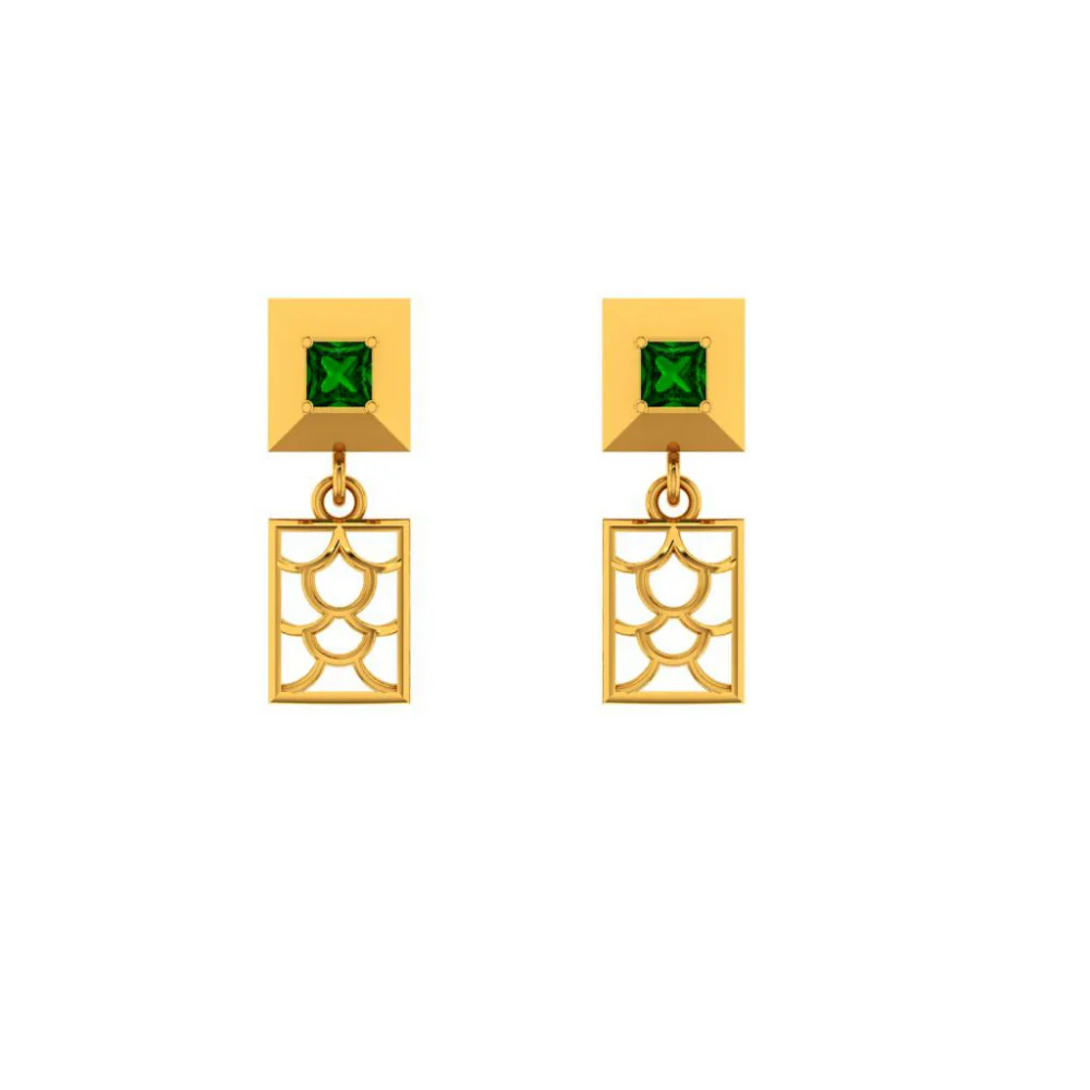 22KT (916) Yellow Gold Earrings For Women