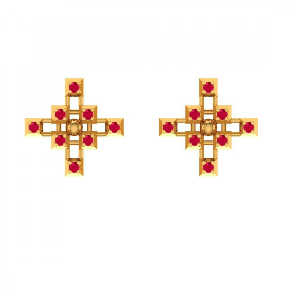 22KT (916) Yellow Gold Earrings For Women