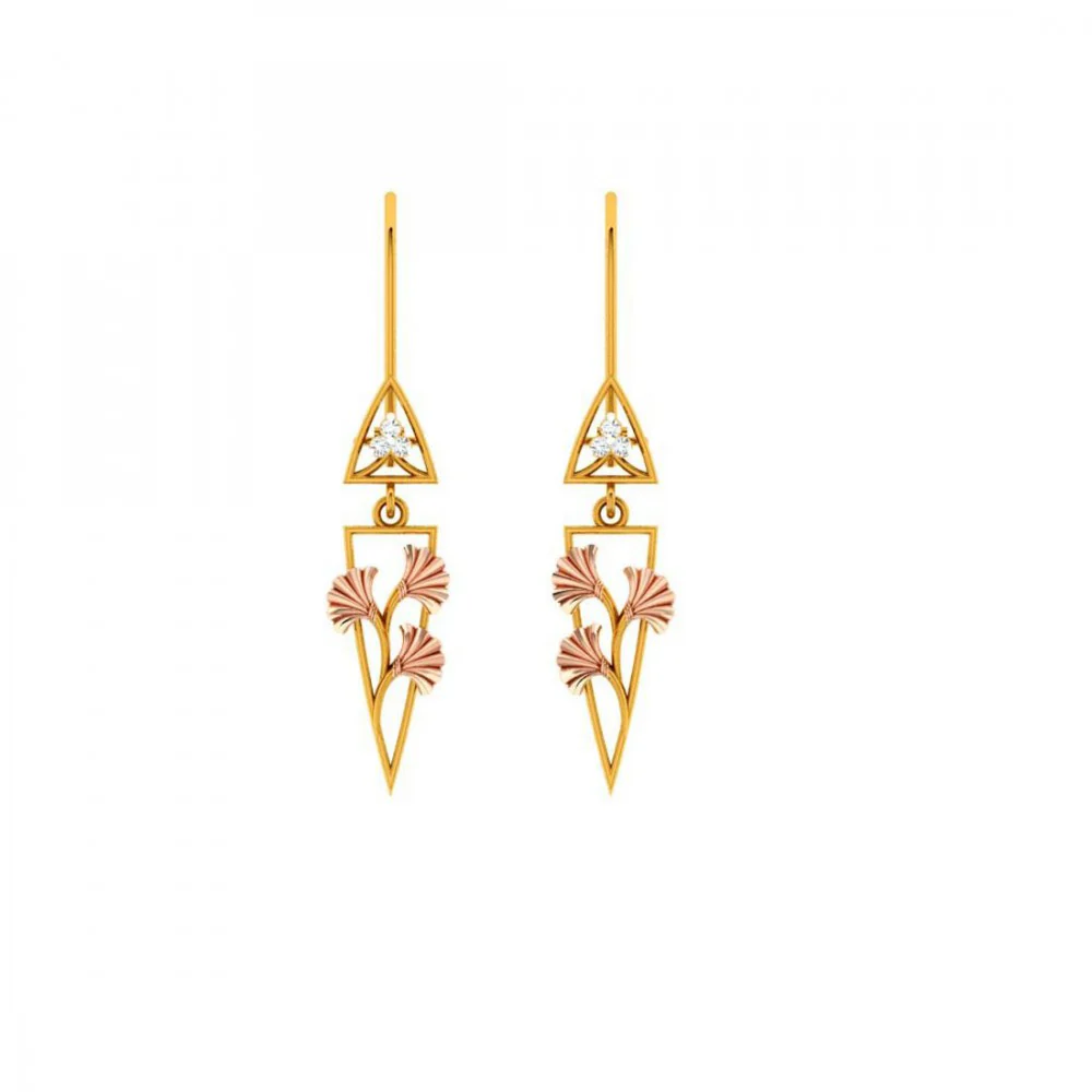 22KT (916) Yellow Gold Earrings For Women