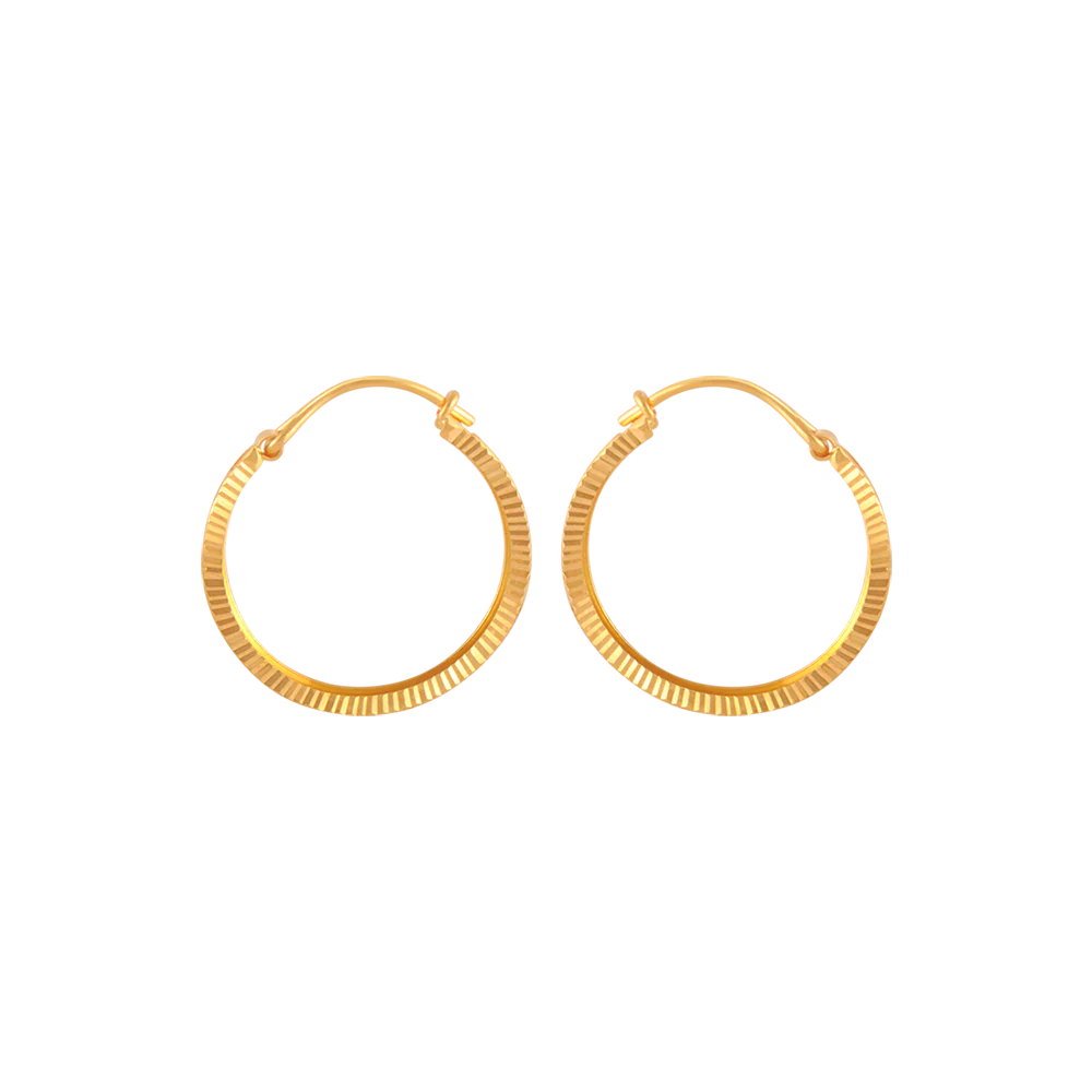 22KT (916) Yellow Gold  Earrings For Women - Image 2