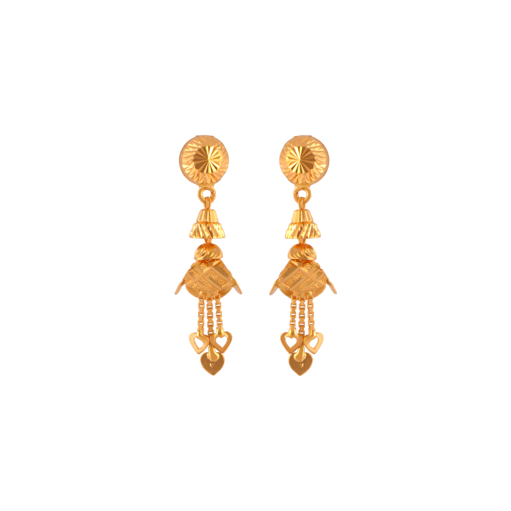 22KT (916) Yellow Gold  Earrings For Women