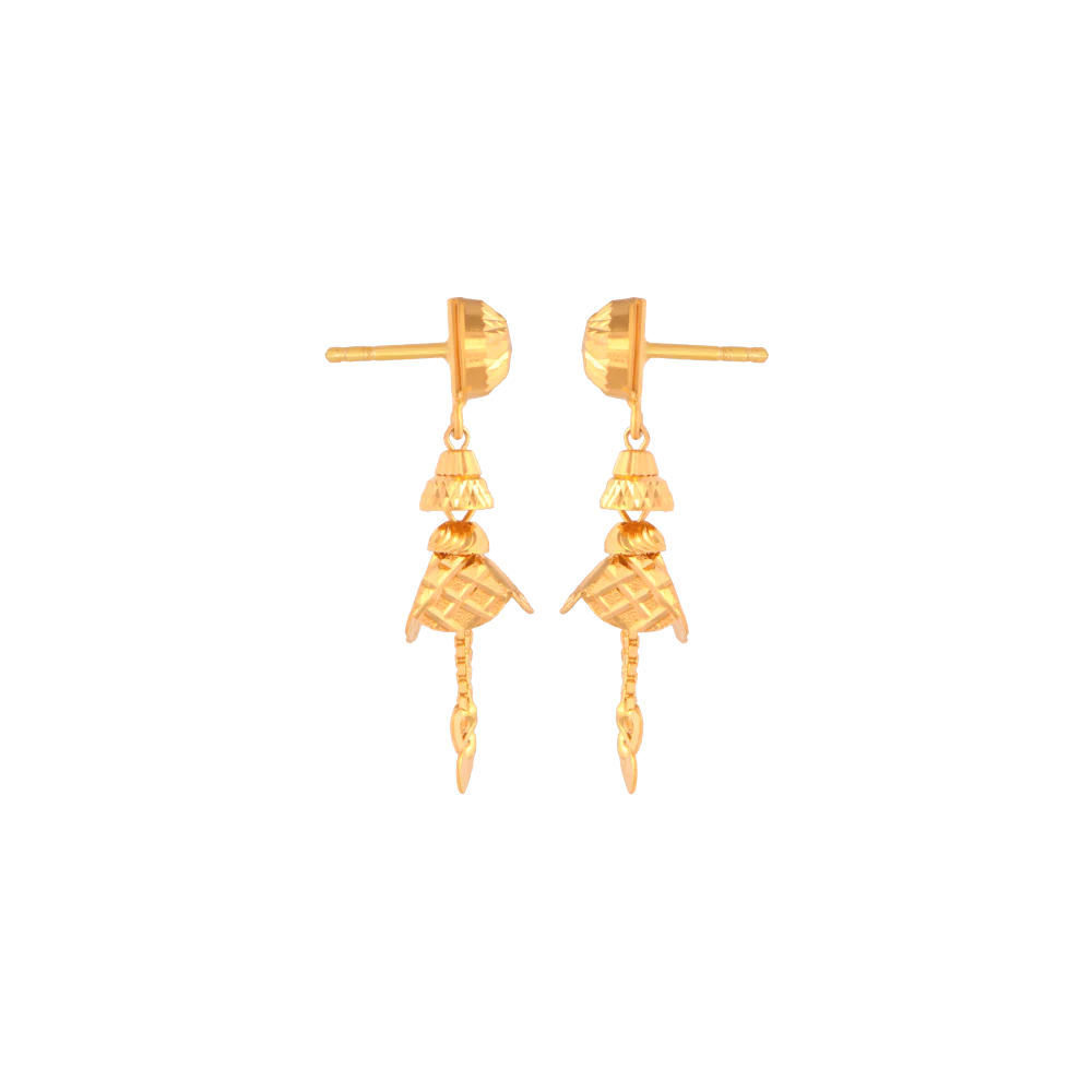22KT (916) Yellow Gold  Earrings For Women - Image 3