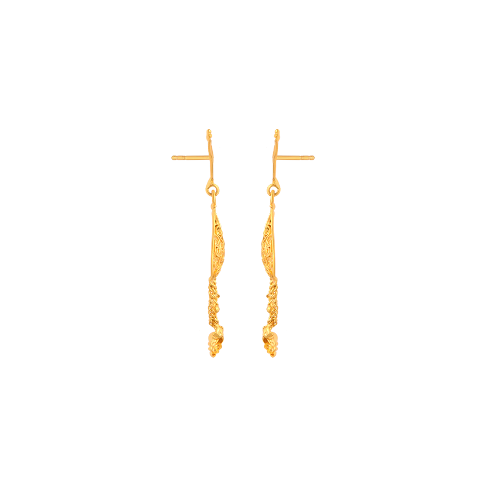 22KT (916) Yellow Gold  Earrings For Women - Image 3