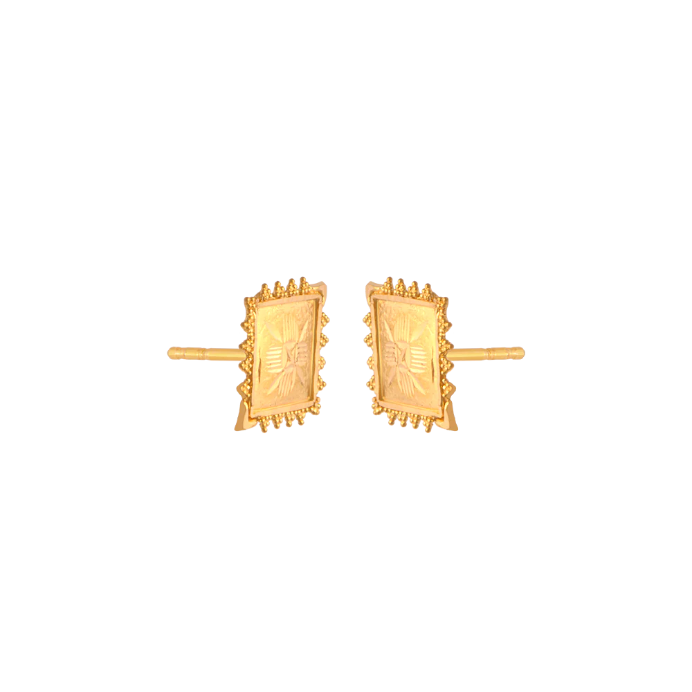 22KT (916) Yellow Gold  Earrings For Women - Image 2