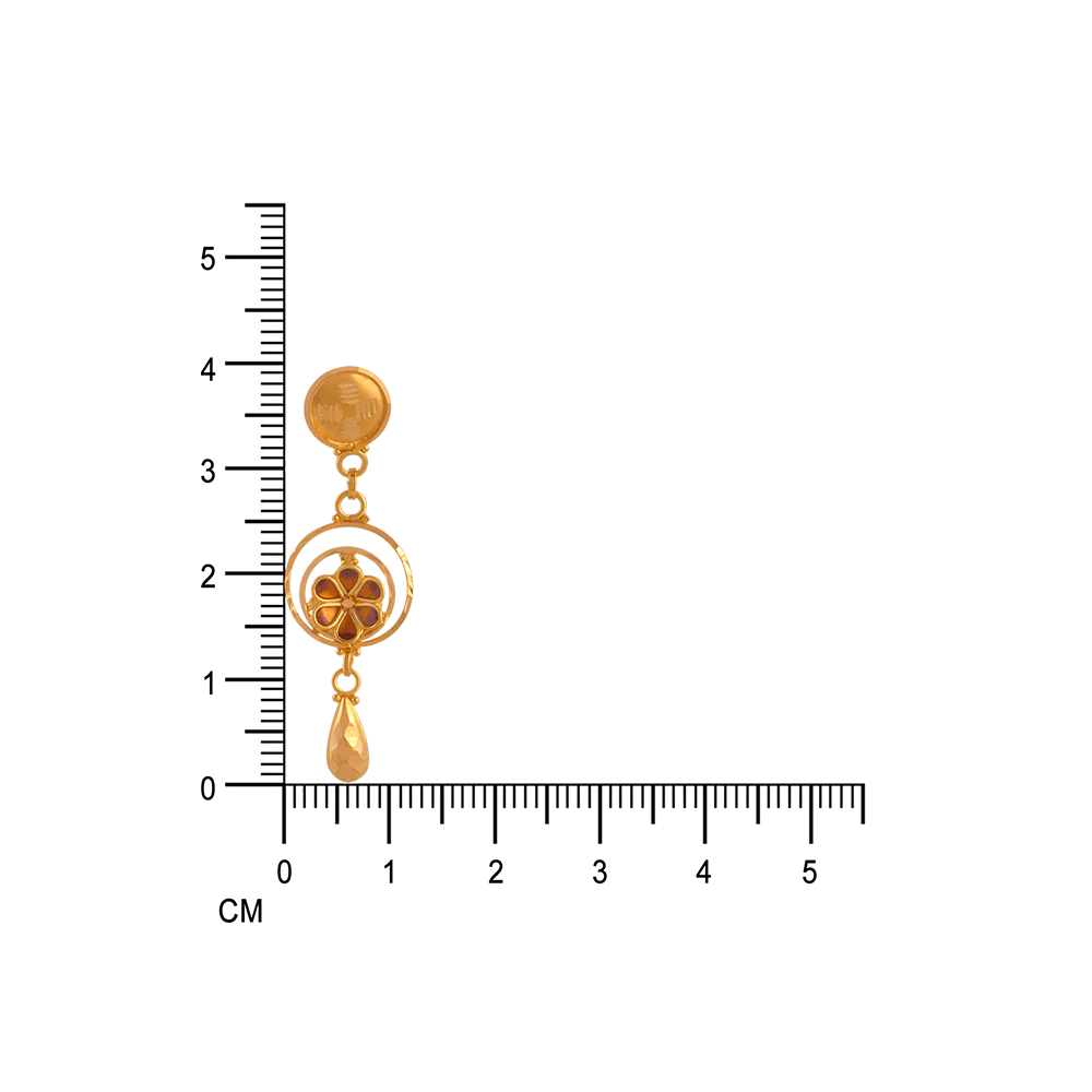 22KT (916) Yellow Gold  Earrings For Women - Image 6
