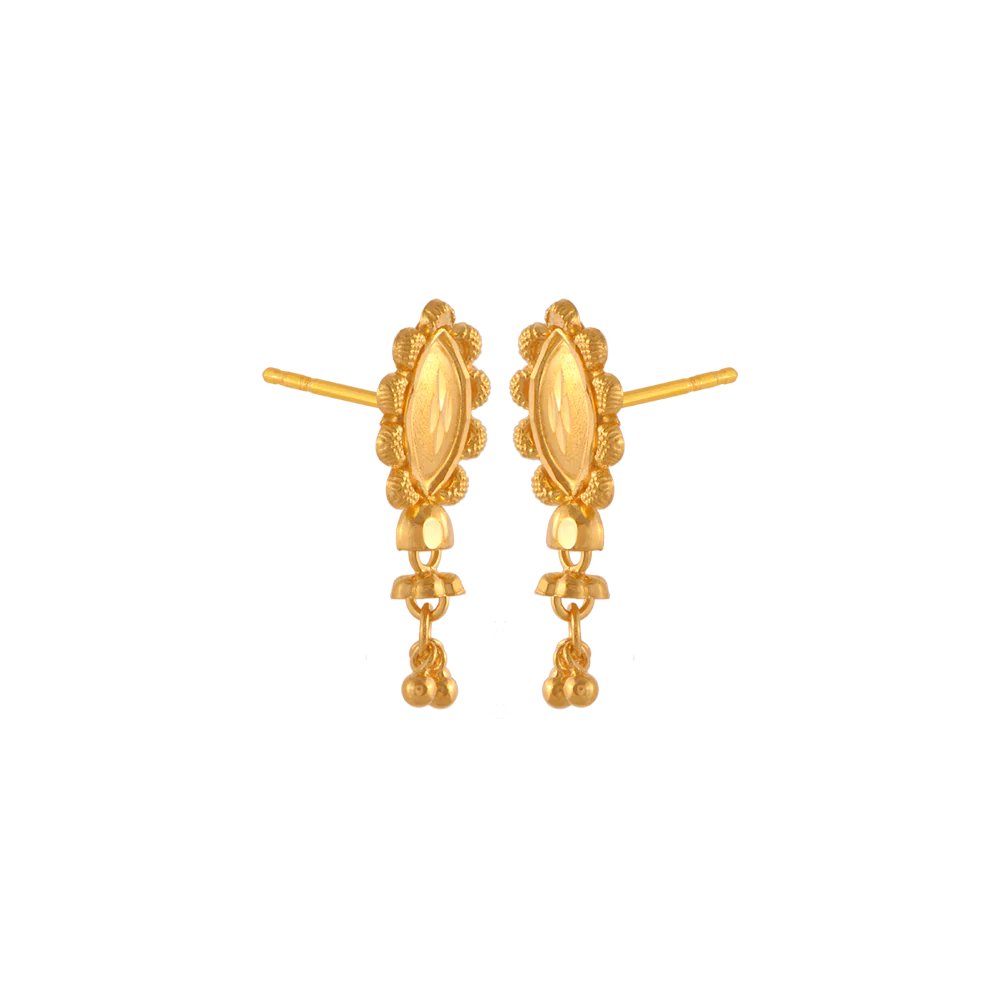 22KT (916) Yellow Gold  Earrings For Women - Image 2