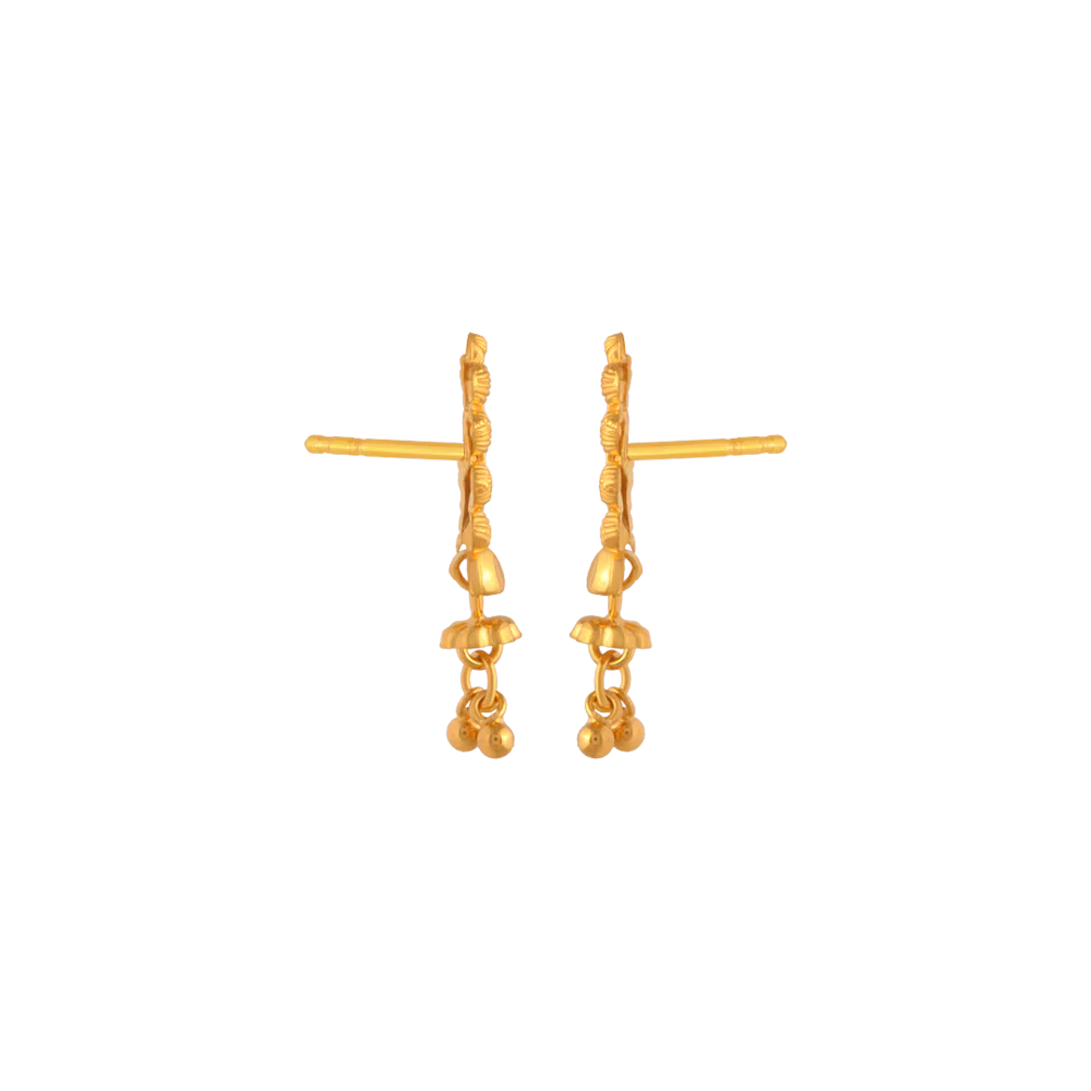 22KT (916) Yellow Gold  Earrings For Women - Image 3