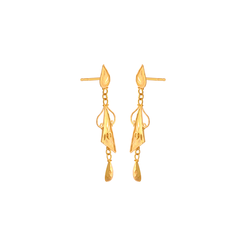 22KT (916) Yellow Gold  Earrings For Women - Image 2