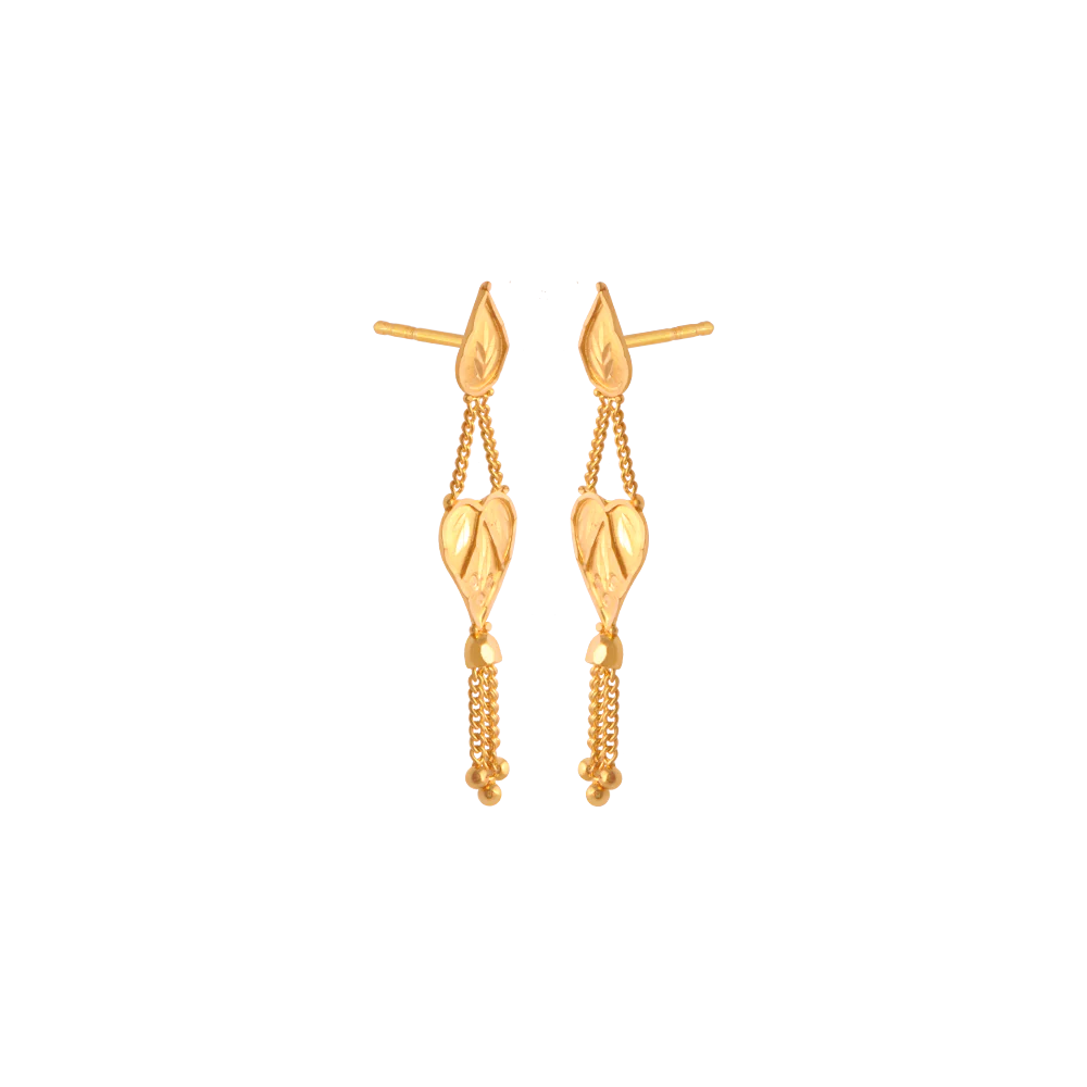 22KT (916) Yellow Gold  Earrings For Women - Image 2