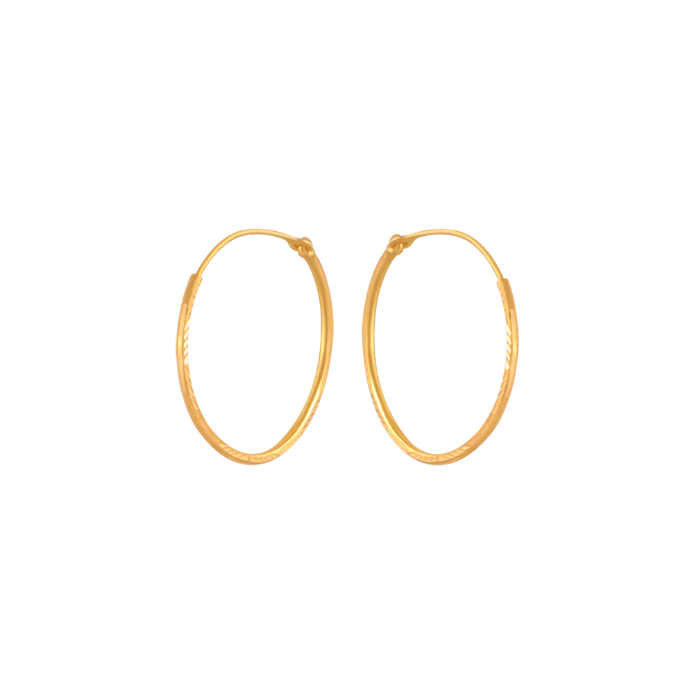 22KT (916) Yellow Gold  Earrings For Women