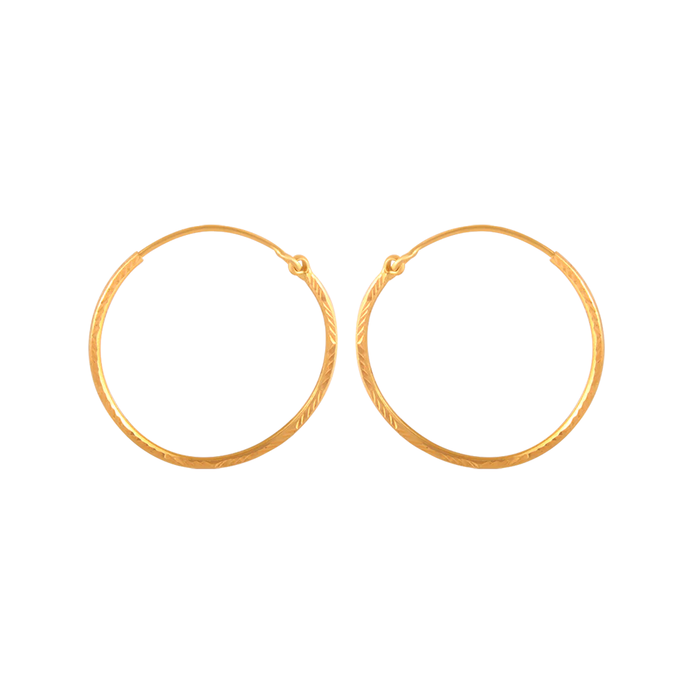 22KT (916) Yellow Gold  Earrings For Women - Image 2