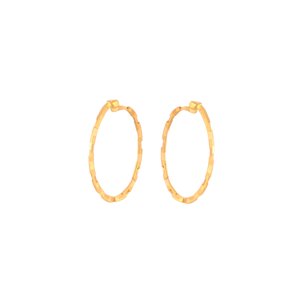 22KT (916) Yellow Gold Earrings For Women