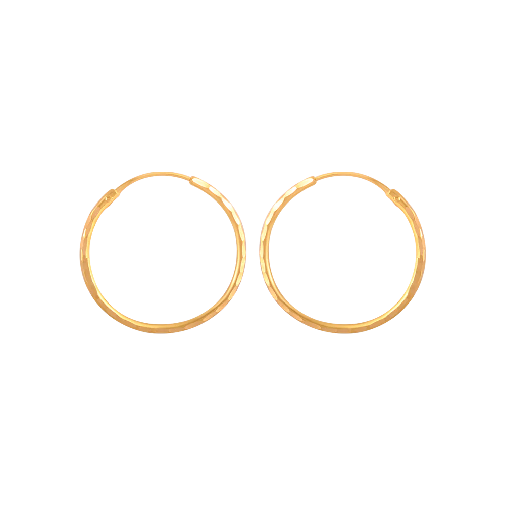 22KT (916) Yellow Gold  Earrings For Women - Image 2