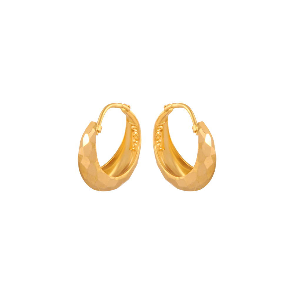 22KT (916) Yellow Gold Earrings For Women
