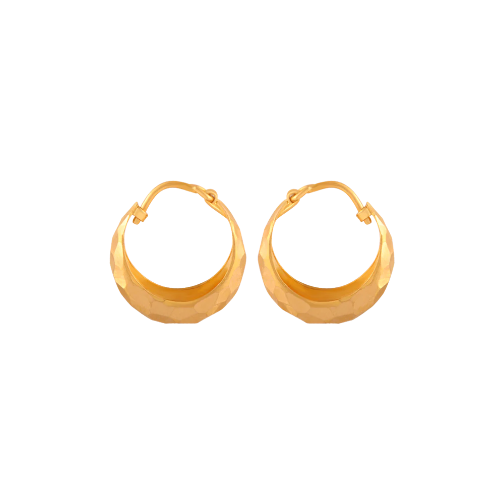 22KT (916) Yellow Gold Earrings For Women - Image 2