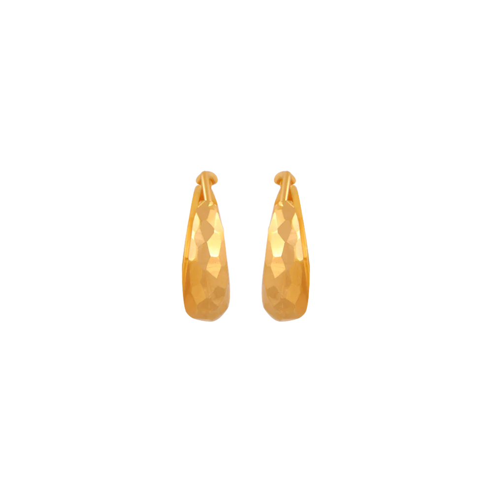 22KT (916) Yellow Gold Earrings For Women - Image 3