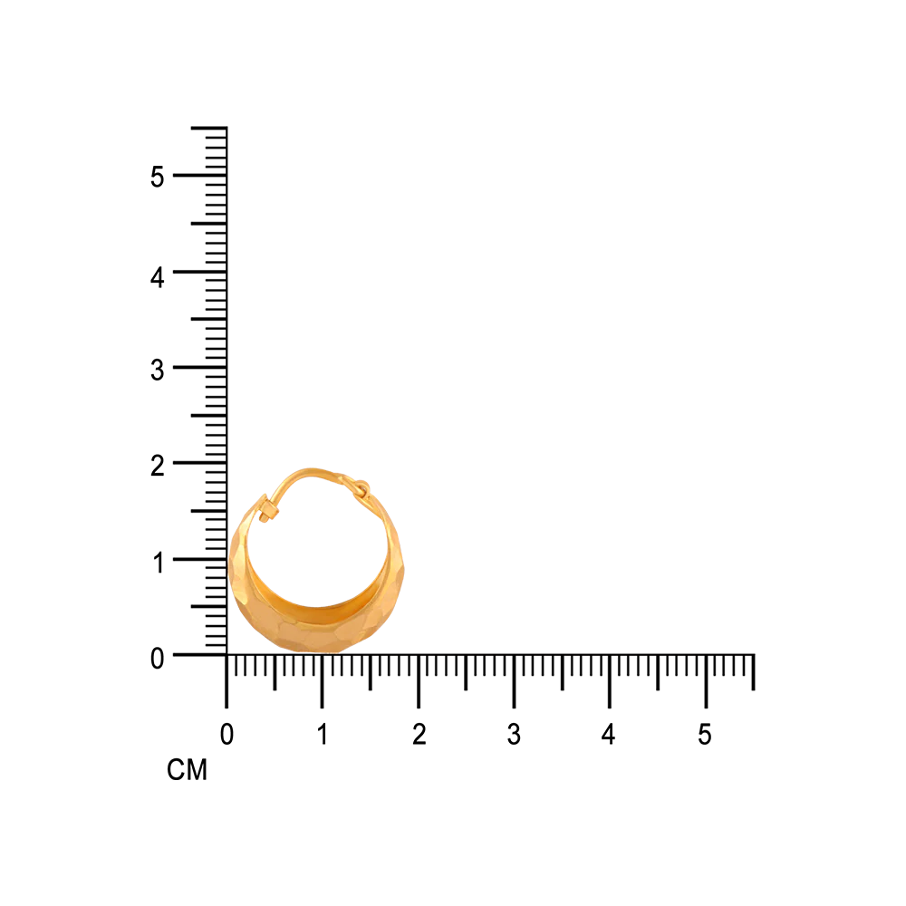 22KT (916) Yellow Gold Earrings For Women - Image 5