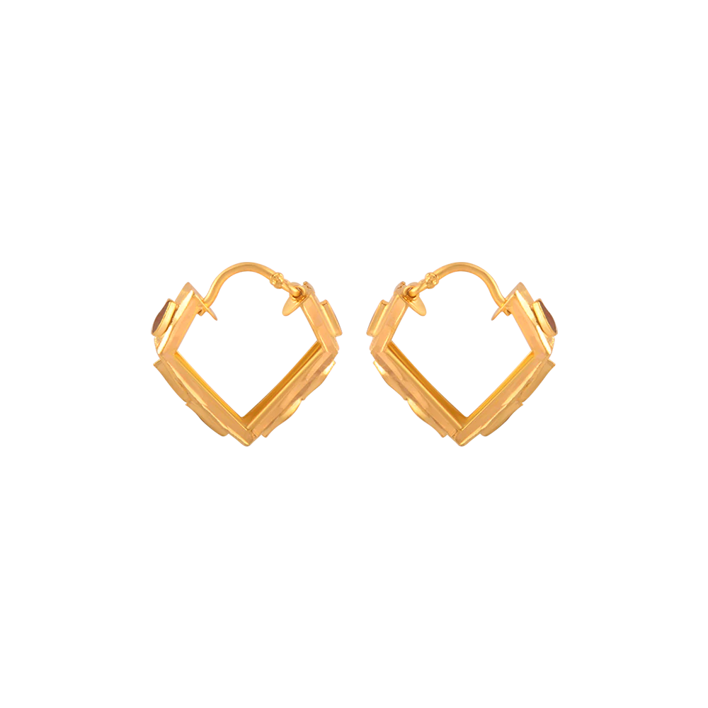 22KT (916) Yellow Gold  Earrings For Women - Image 2