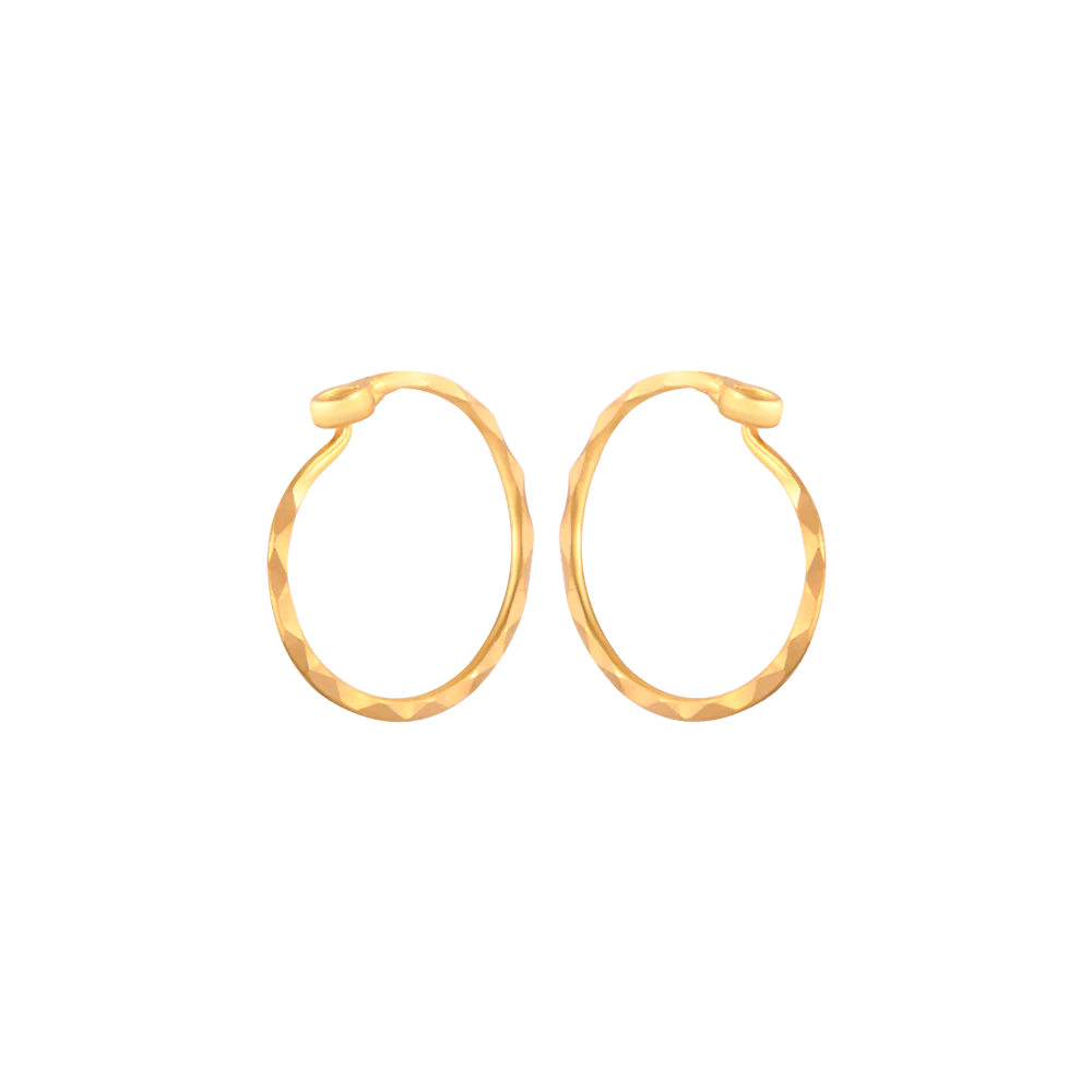 22KT (916) Yellow Gold Earrings For Women