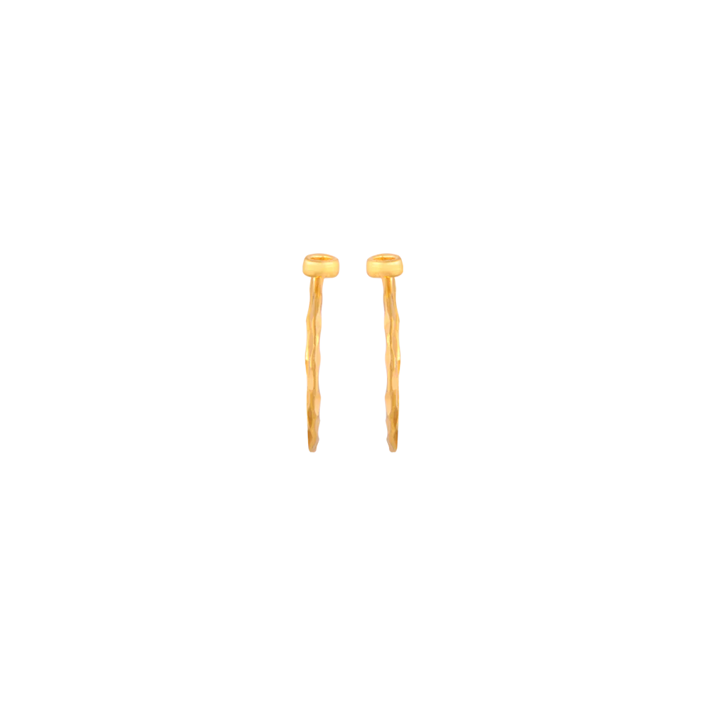 22KT (916) Yellow Gold Earrings For Women - Image 3