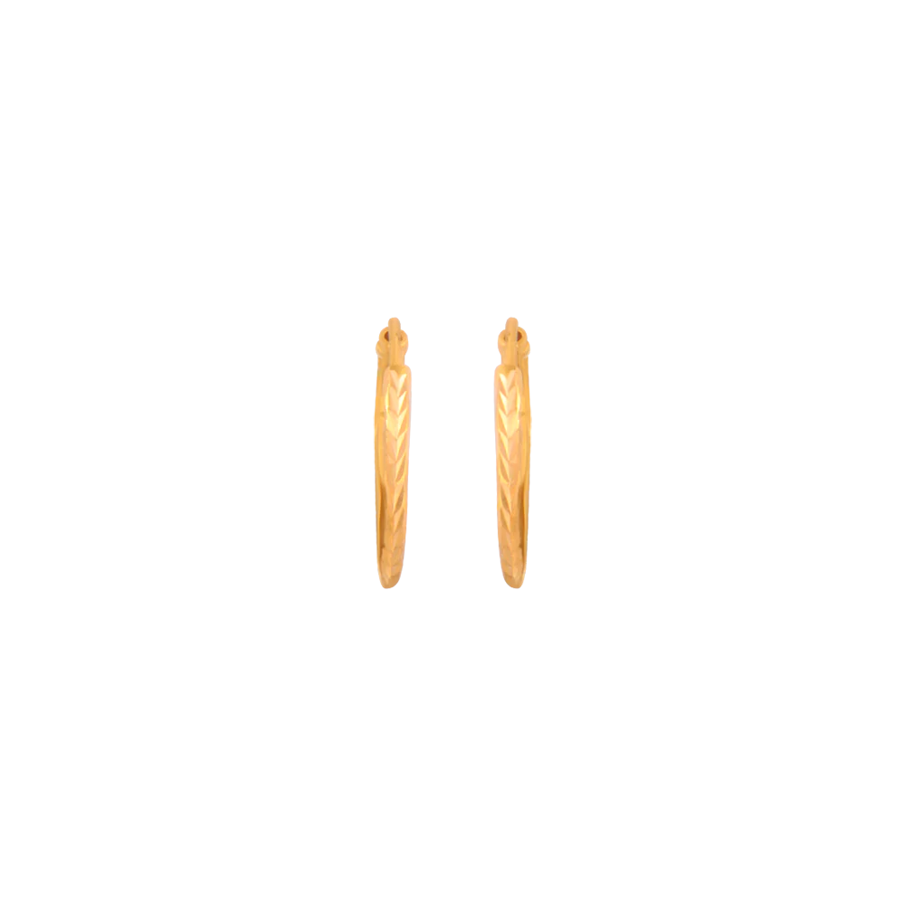 22KT (916) Yellow Gold  Earrings For Women - Image 3