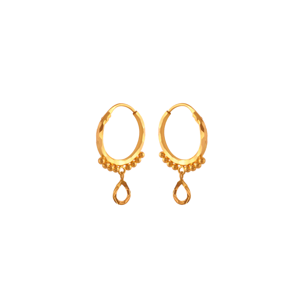 22KT (916) Yellow Gold  Earrings For Women