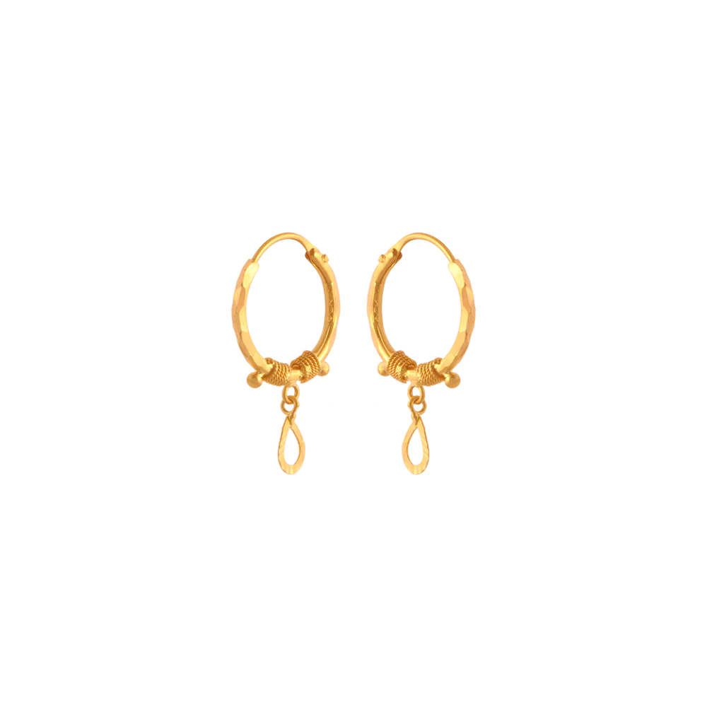 22KT (916) Yellow Gold  Earrings For Women