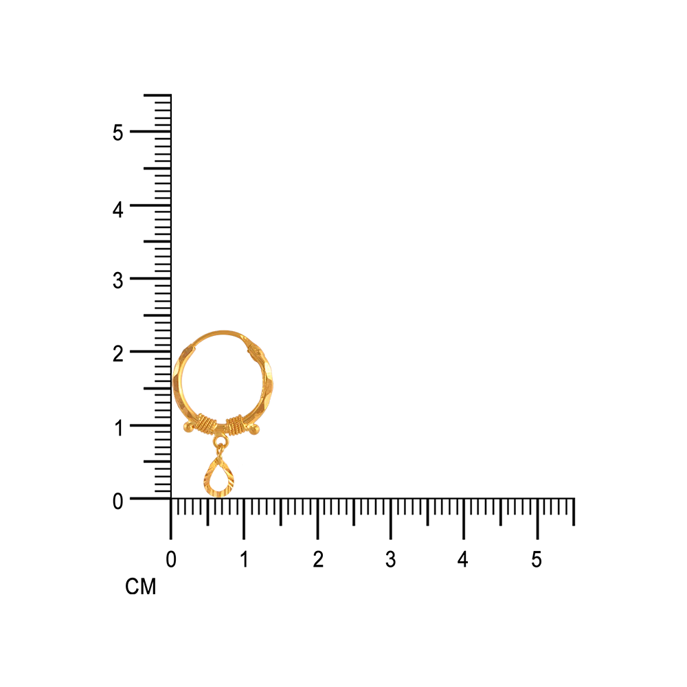 22KT (916) Yellow Gold  Earrings For Women - Image 5