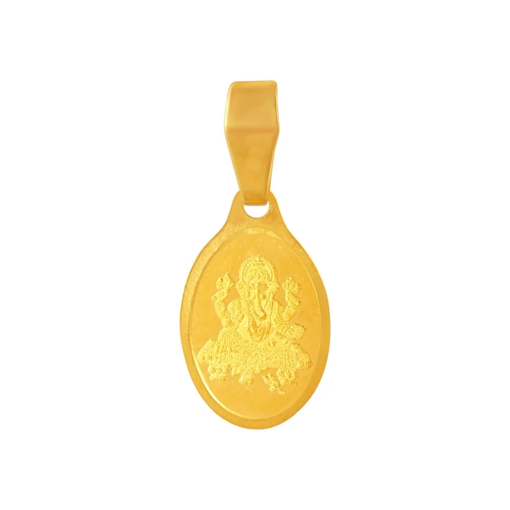 22KT (916) Yellow Gold Lord Ganesha Gold Pendant (Without Chain)