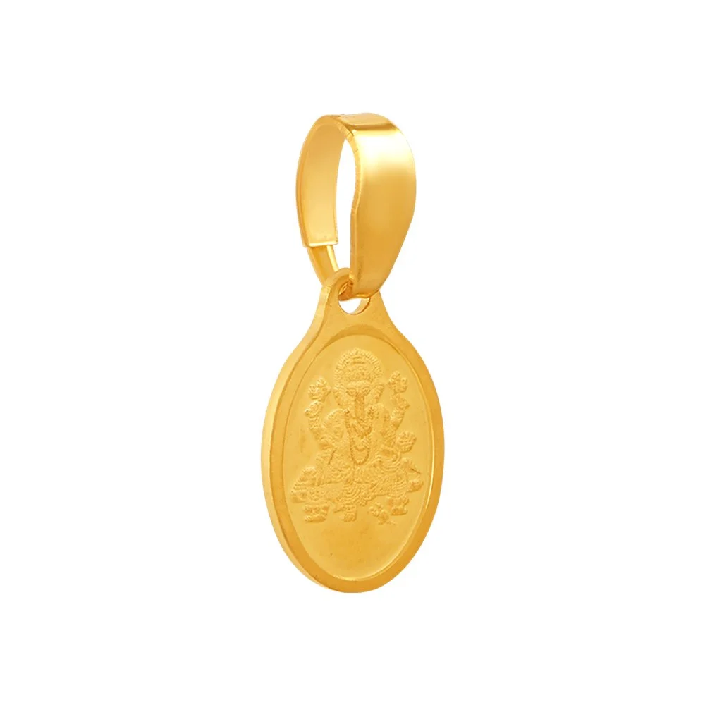 22KT (916) Yellow Gold Lord Ganesha Gold Pendant (Without Chain) - Image 2