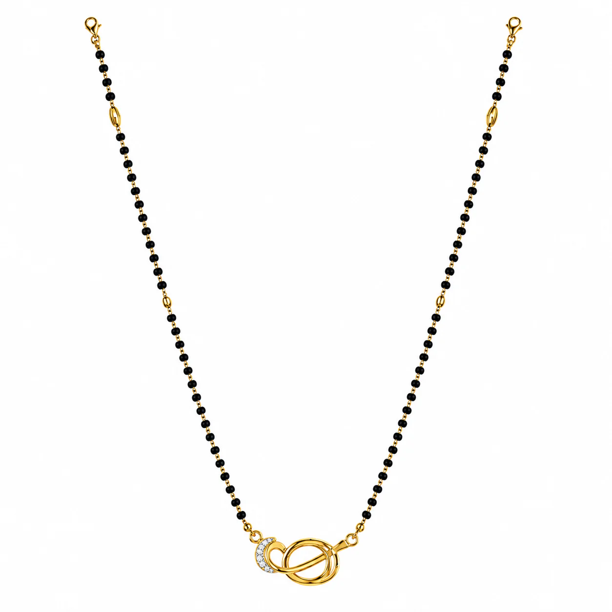 22KT (916) Yellow Gold Mangalsutra (artificial Beaded) For Women